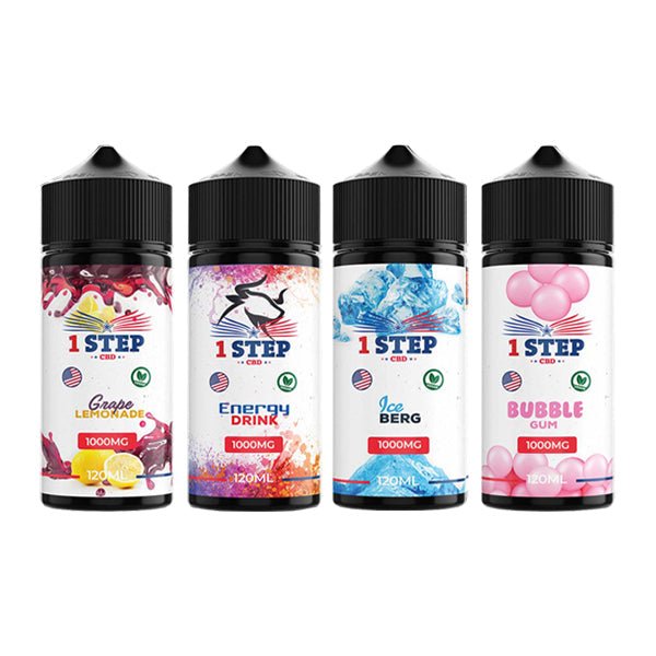 1 Step CBD 1000mg CBD E-liquid 120ml (BUY 1 GET 1 FREE) - Associated CBD