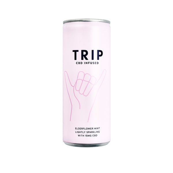 12 x TRIP 15mg CBD Infused Elderflower & Mint Drink 250ml - Associated CBD