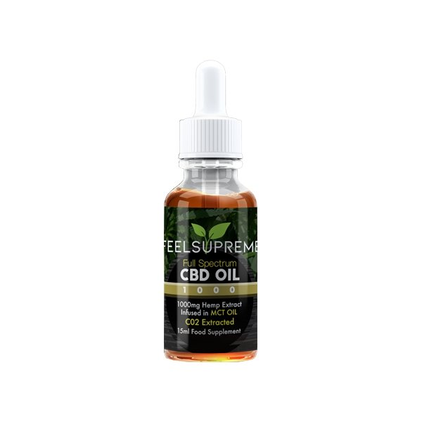 Feel Supreme 1000mg Full Spectrum CBD In MCT Oil - 15ml - Associated CBD